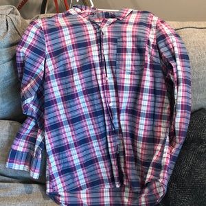 Gap factory plaid button up
